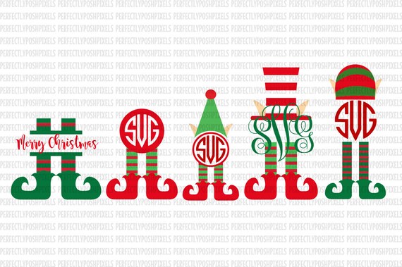 Download Elf Monogram Elf SVG Christmas Monogram SVG File dxf eps SVG