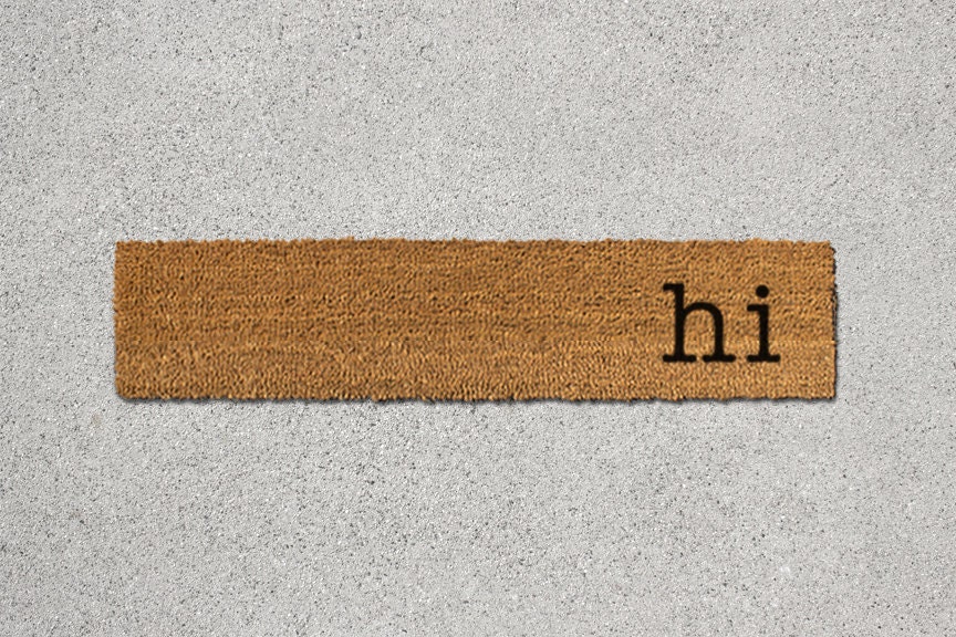 Hi Skinny Doormat Hi Door Mat Hi Mat Hi by TheDoormatory