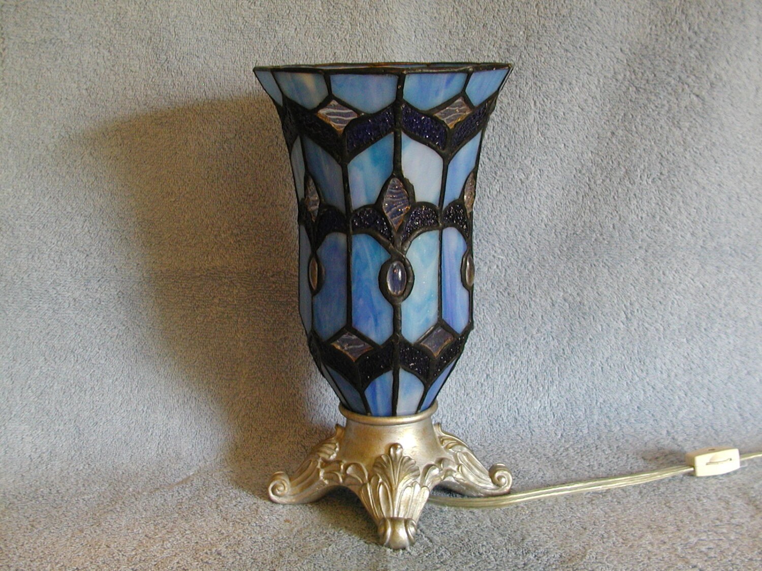 RESERVED Stained Glass Table Lamp Uplight Lamp Column Lamp