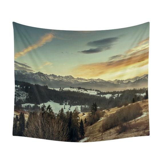 Mountain Tapestry Landscape Print Wall Tapestries Decor