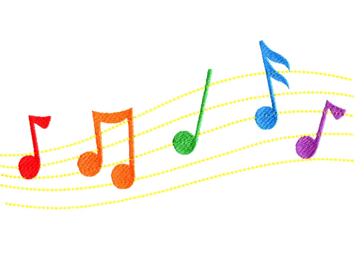 EMBROIDERY MUSIC NOTE design Machine Embroidery Design