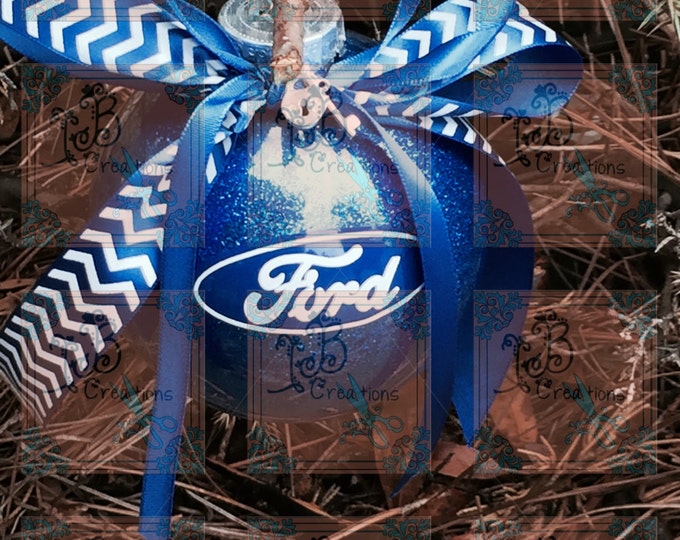 Ford Christmas Ornaments! Mustang, F-150 250 350, Turbo, Gifts, Blue Christmas, Glittered Ornaments, Man Tree, Muscle Cars, Ford Gifts