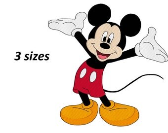 mickey mouse disney machine embroidery design, design for kids, fill embroidery design, instant download, 3 sizes