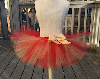 Valentine's tutu. Red and gold tutu. Basic Baby tutu, baby shower gift, photo props. Pick any colors!!! As many colors as you like!!!