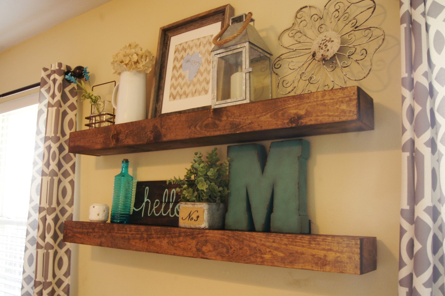 Rustic floating shelf floating shelves deep by MadisonMadeDecor
