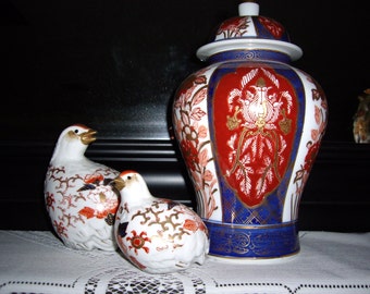 Asian Ginger Jar w/2 Doves