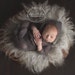 Newborn Hooded Knit Sleeper - Newborn Footed Jammies with hood or bonnet - Newborn Mohair Knit Pajamas - Newborn Photo Prop