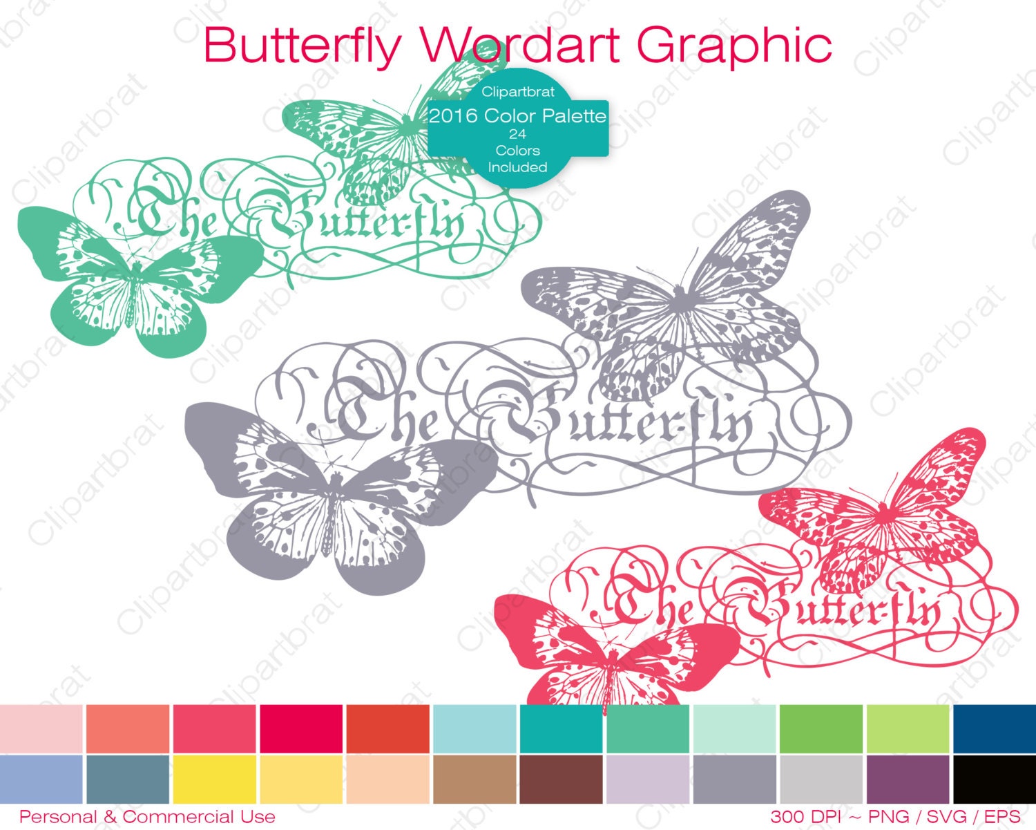 Download BUTTERFLY Clipart Commercial Use Clipart Butterflies Word ...