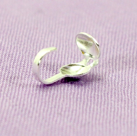 Silver Knot Covers. 50 Clam Shell Knot Covers. Silver Plated