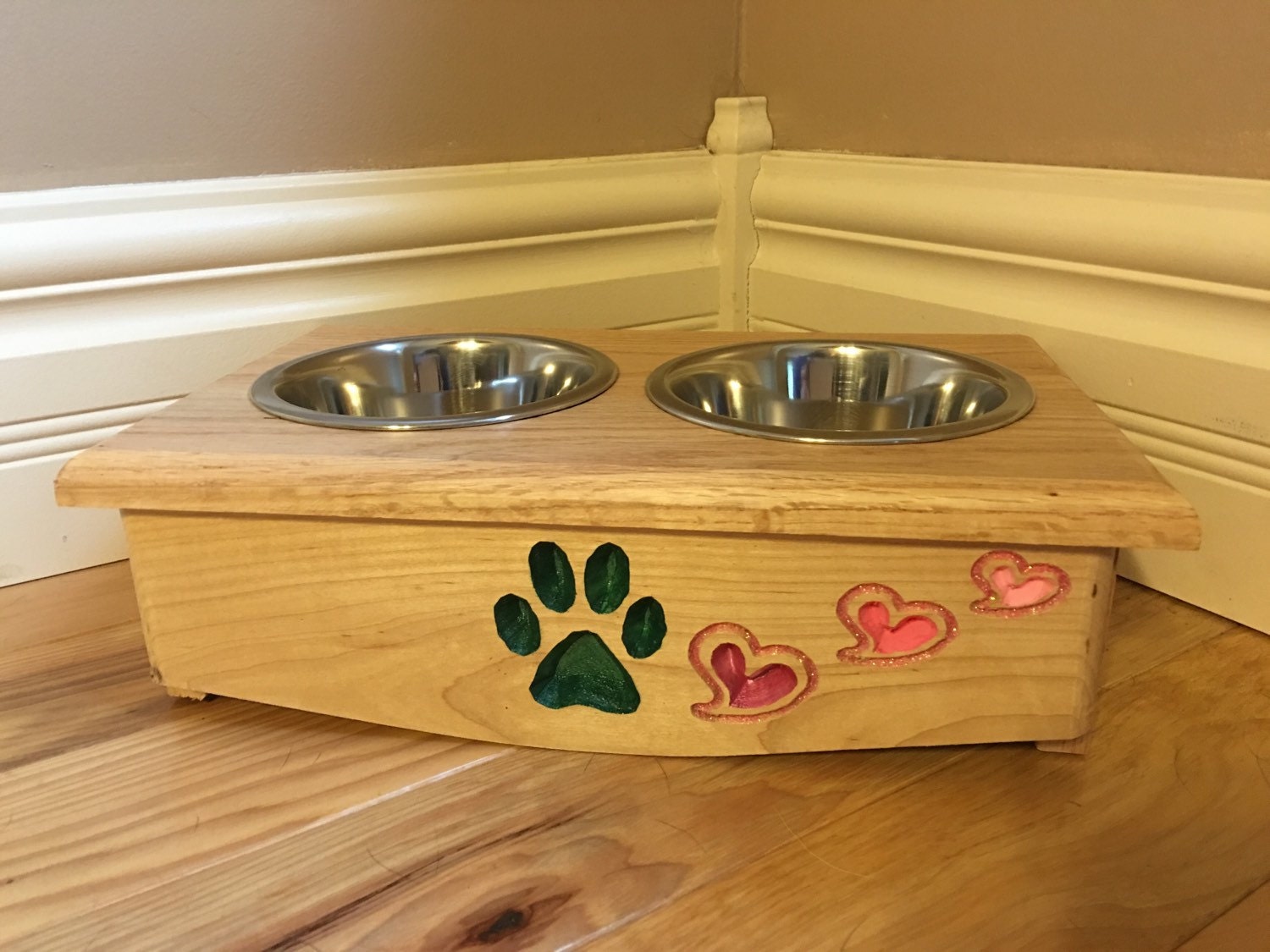 Small dog feeder custom made dog feeder small dog feeding