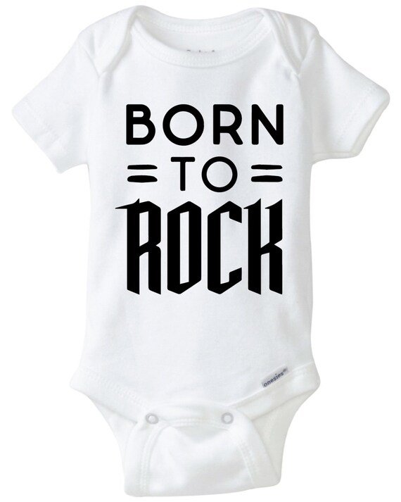 Born to Rock Onesie Design SVG DXF EPS Vector by DesignsByTristan