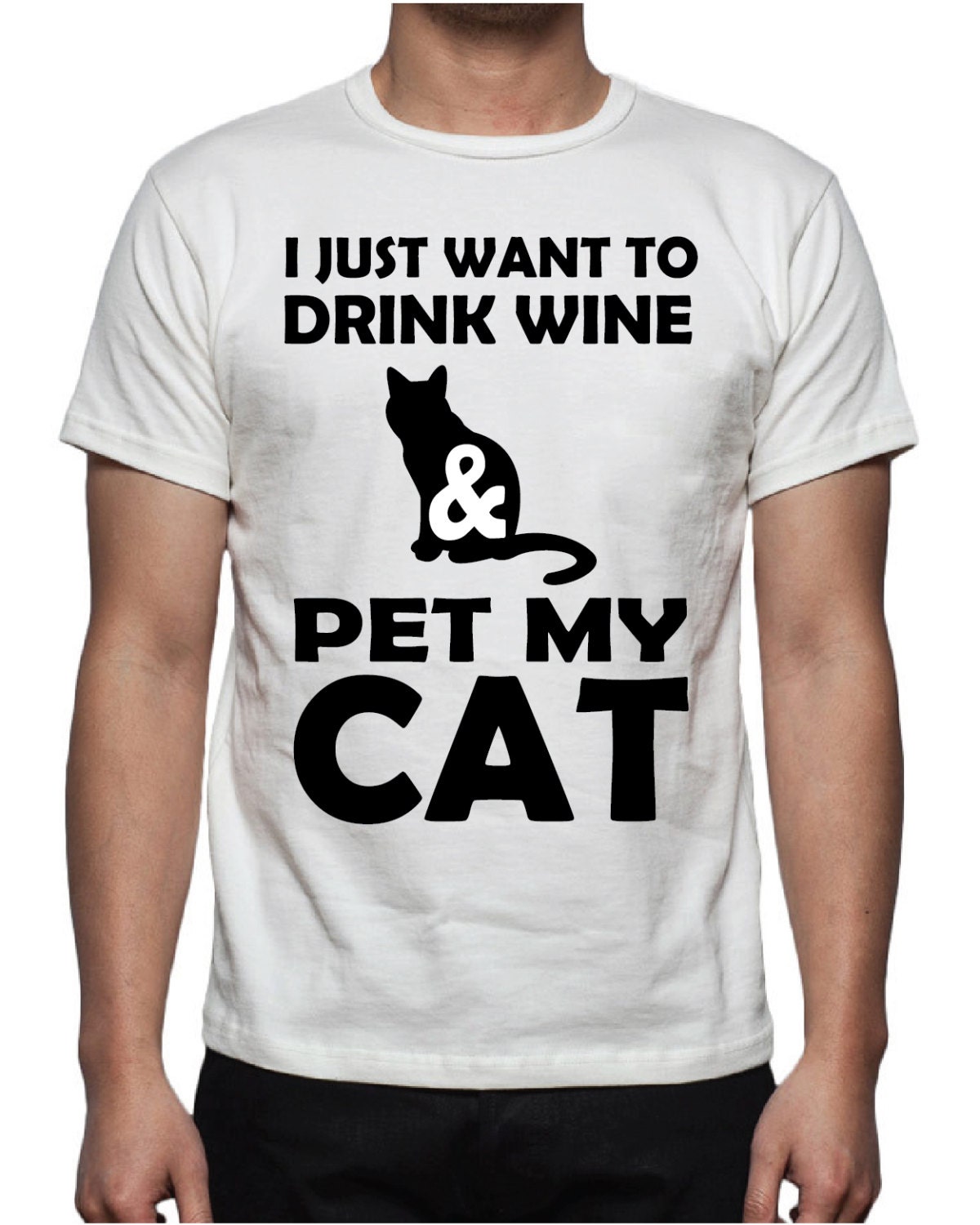 Download Pet Cat and Drink Wine Tee Shirt Design SVG EPS Vector Files