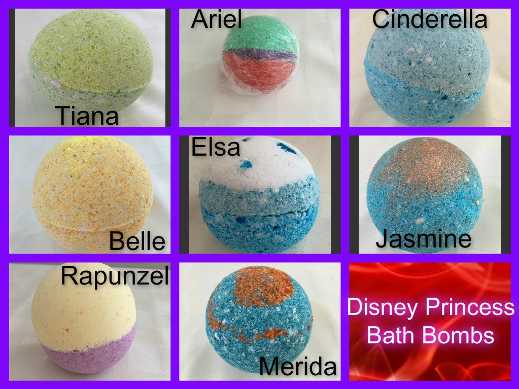 Disney Princess Inspired Bath Bombs