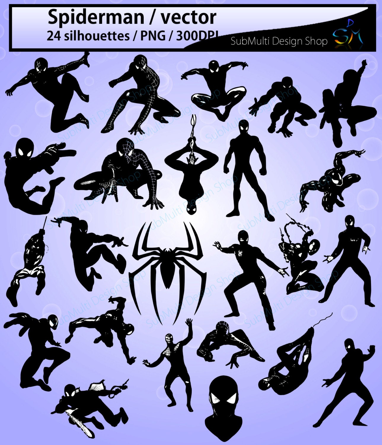 Download spiderman silhouette / 24 spiderman / spiderman SVG / EPS
