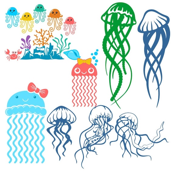 Download Jelly Fish Cuttable Design SVG DXF EPS use with Silhouette