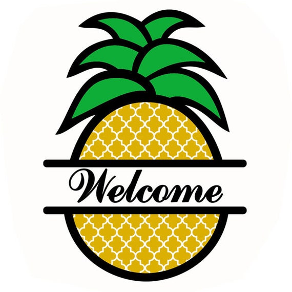 Download Pineapple Split Monogram Cuttable Designs SVG DXF EPS use