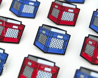 Vinyl Record Crate - Enamel Pin
