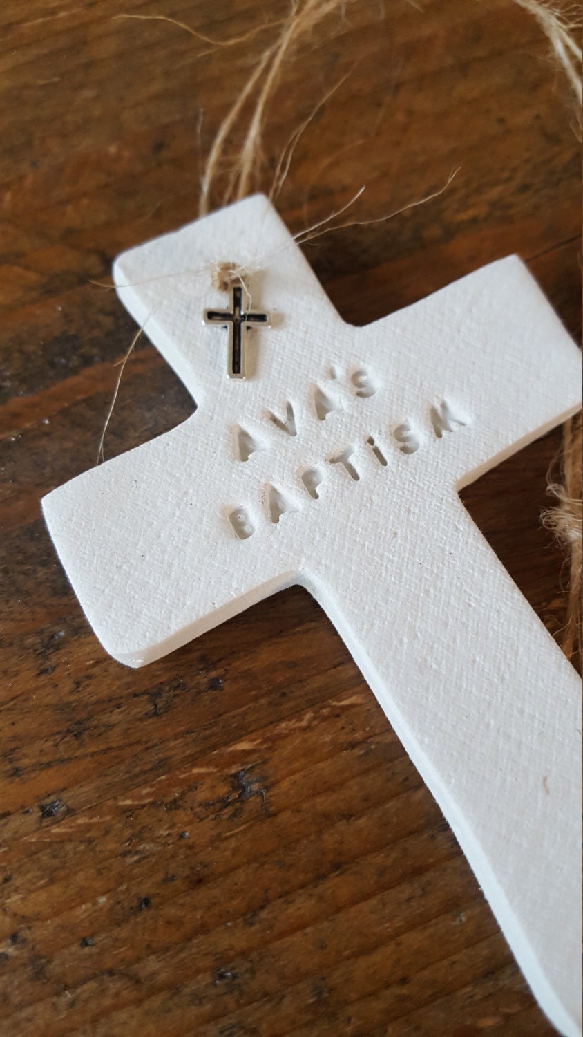 Baptism Favors Baptism Cross Favors Baptism by BethsClayCottage