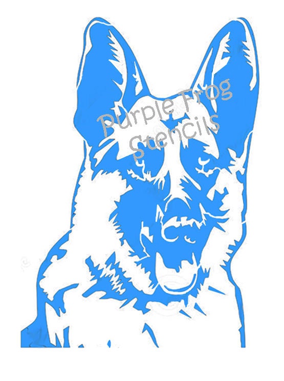 German Shepherd Dog STENCIL Reusable Different Sizes Reg and