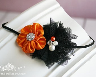 Halloween Headband, Baby Girl Headband, Harvest Headband, Newborn Headband, Baby Photo Props, Infant Headband, Toddler Headband