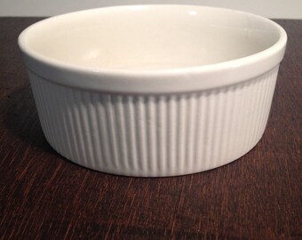 Hall China Carbonne White Souffle Dish