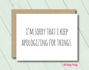 I'm sorry card | Etsy