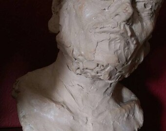 Male portrait sculpture by Adam Rush