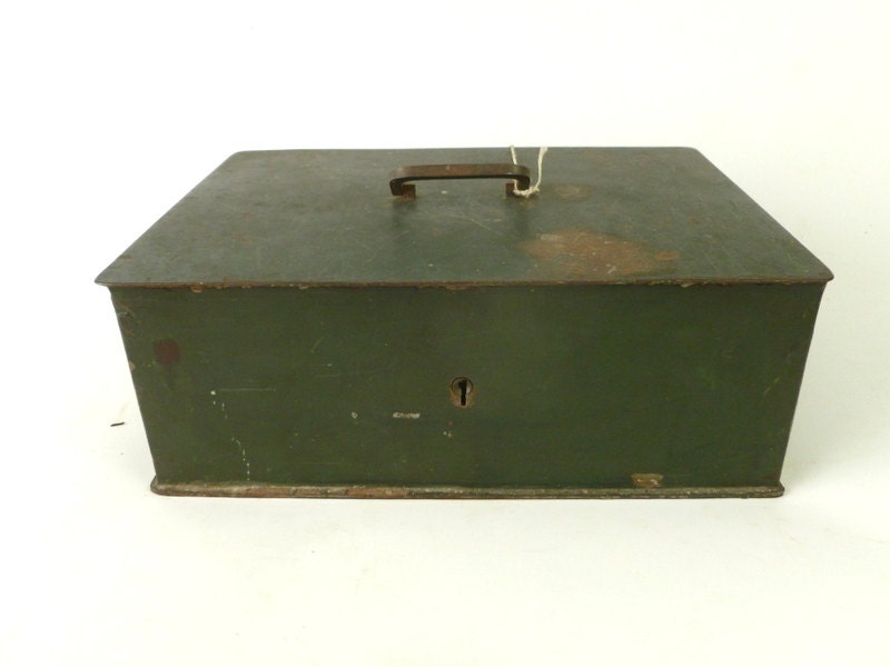 French Vintage Strong Box / Vintage Safe Box / Vintage Steel