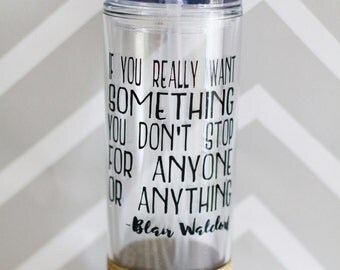 Gossip Girl Skinny Tumbler//Glitter Dipped Skinny Tumbler//Glitter Tumbler//Glitter Dipped//Blair Waldorf quote//Gift for Girlfriend