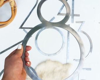 12" Mid Century Modern House Numbers