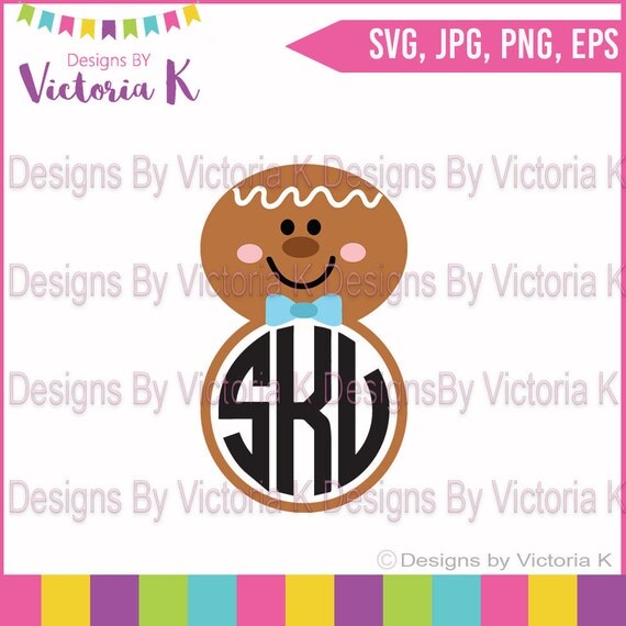 Download Gingerbread Man Boy Monogram Personalise Christmas