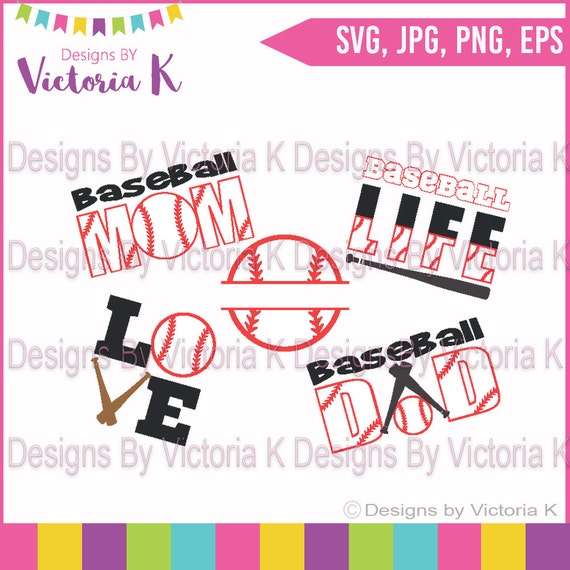 Download Baseball svg Bundle Love Mom Dad Split Baseball Life