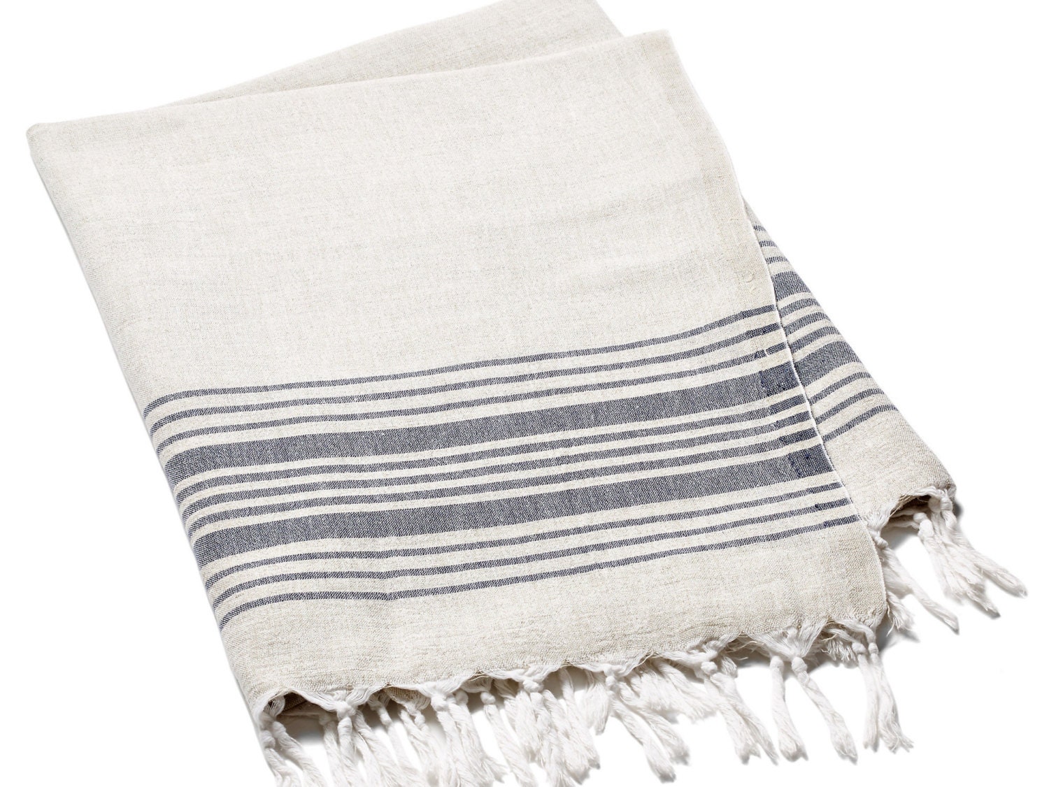 Thin Linen Towel Fouta Beach Wrap Towel Natural by onTheRainbow