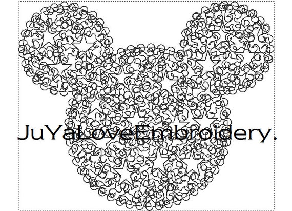 Doodle Mickey Embroidery Design T Shirt