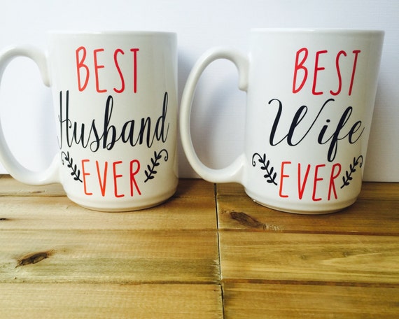 Best Wife & Husband Ever mug setCouple Gifts by LifesMomentsbyBB