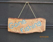 Popular items for gone fishing sign on Etsy