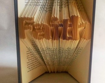 Folded Book Art Easter Decoration, Inspirational Art, Religious Decor