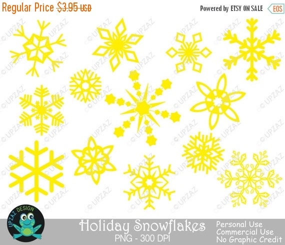 yellow snowflake clipart - photo #10