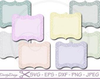 Digital Frames, Clipart dots stripes, Labels Set Tags, SVG files Frames, Clip Art set Labels, cutting files Frames, Scrapbook Labels