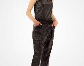 Sarouel style pants PVC jersey
