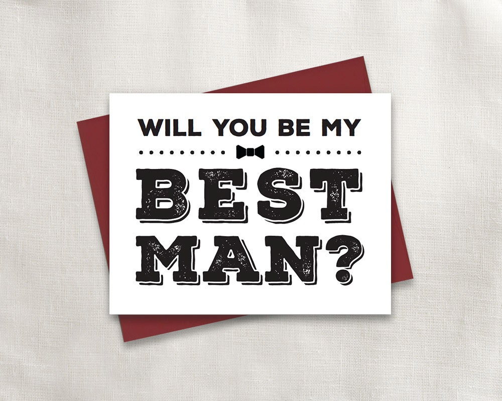 Printable Will you be my Best Man Bold Type Best Man