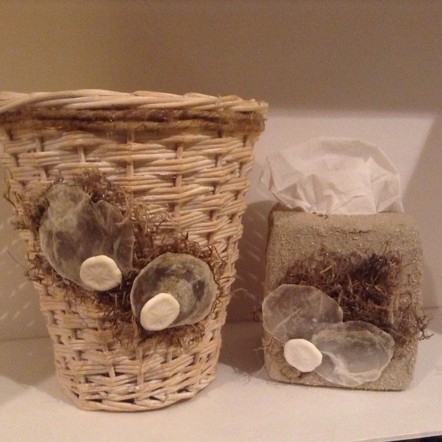 Waste Basket & Tissue Box Holder