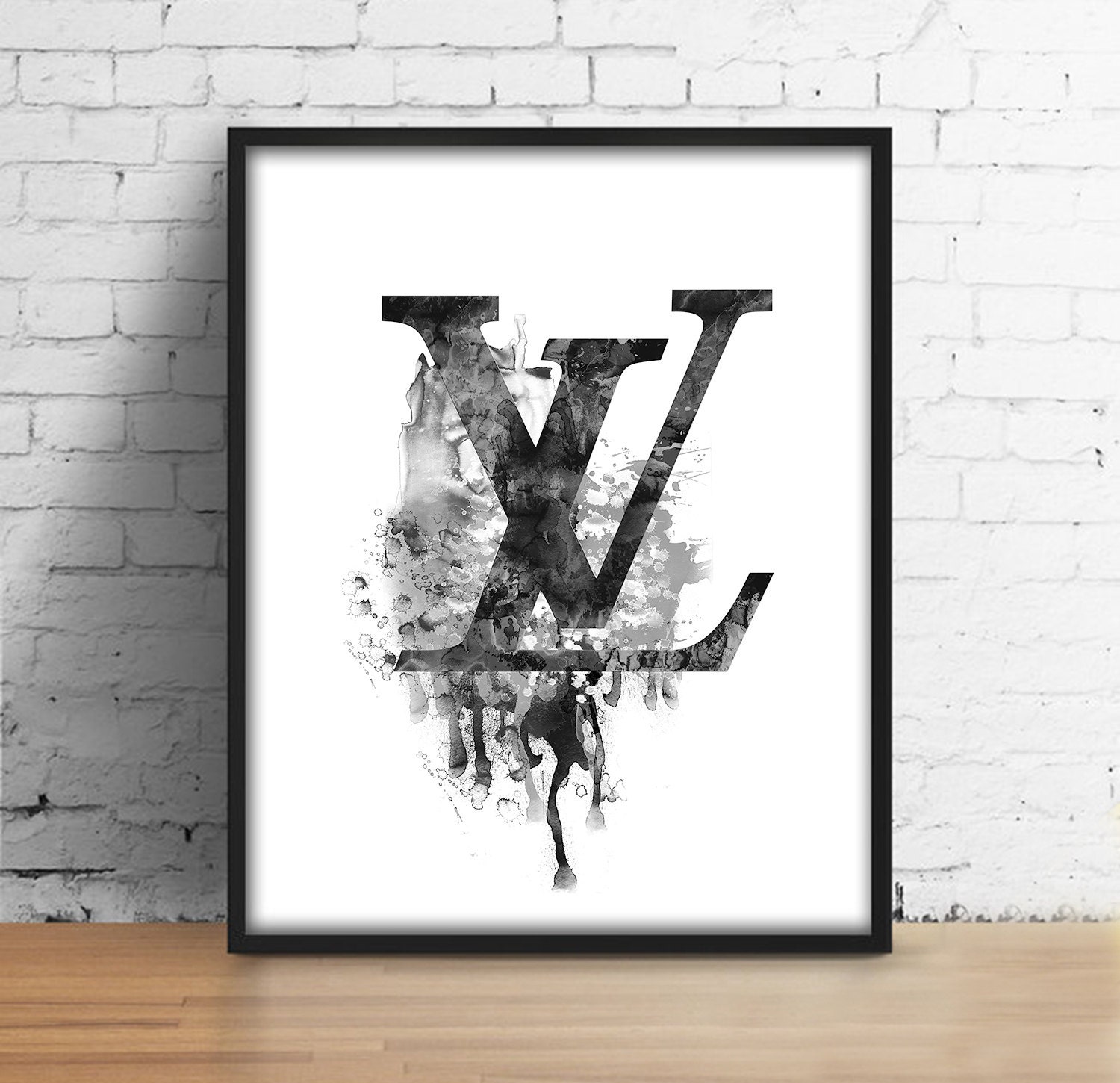 Louis Vuitton watercolor sign Louis Vuitton symbol LV digital