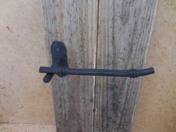 Hand forged toilet paper holder Wrought iron Blacksmith