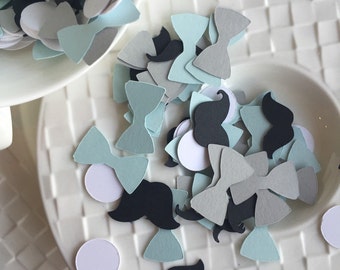 Little Man Baby Shower Shapes Confetti 500 Pieces Bow Tie Mustache Table Confetti Baby Shower Confetti Table Confetti Birthday Confetti