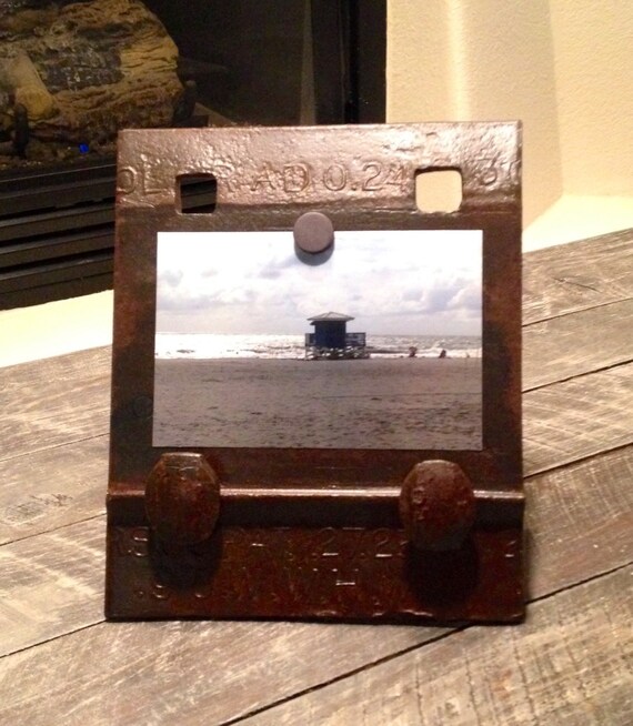 Railroad Photo Frame Reclaimed Railroad by AroundTheBlockCrafts