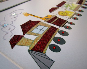 Personalised Kids Wall Art Circus Train Design - PIC3-P