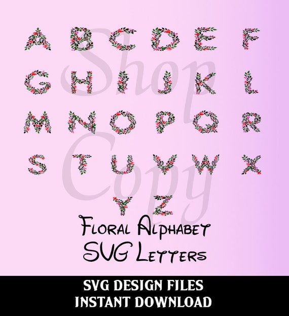 Free Free Floral Alphabet Svg 737 SVG PNG EPS DXF File