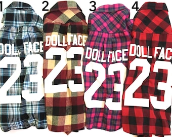 Women's DOLL FACE Vintage Flannels (XS) | grunge flannel | oversized flannel | women's flannel