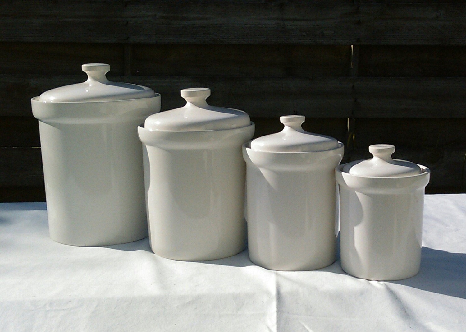 Vintage Japanese ceramic canister set of 4